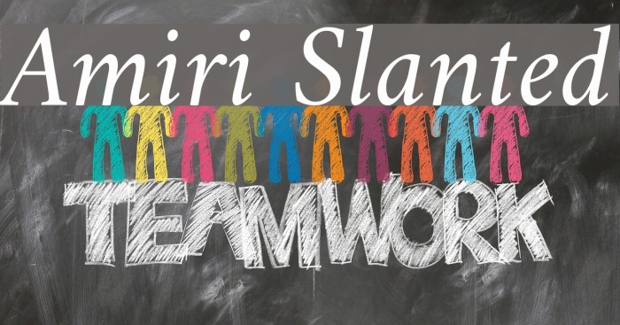 Amiri Slanted Font examples