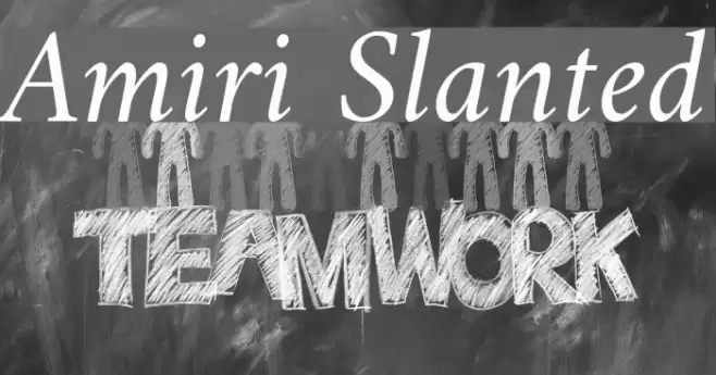 Amiri Slanted Font examples