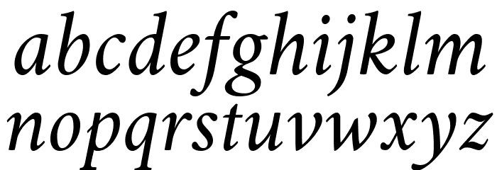 Amiri Slanted Font LOWERCASE