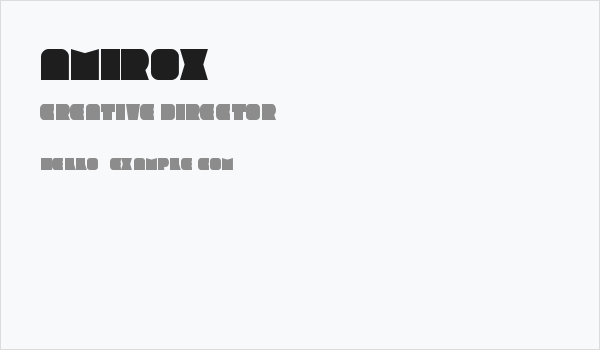 Amirox Business Card