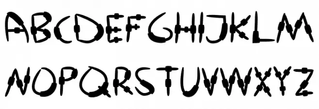 Amish Cyborg Regular Caratteri MAIUSCOLE
