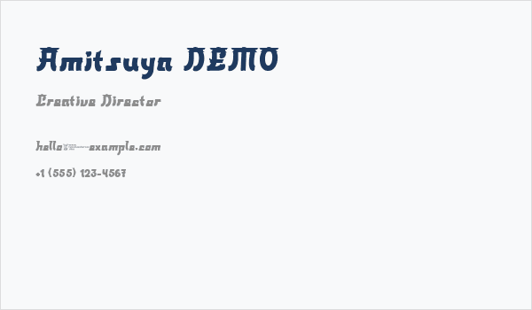 Amitsuya DEMO Business Card