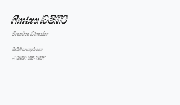 Amiza DEMO Business Card