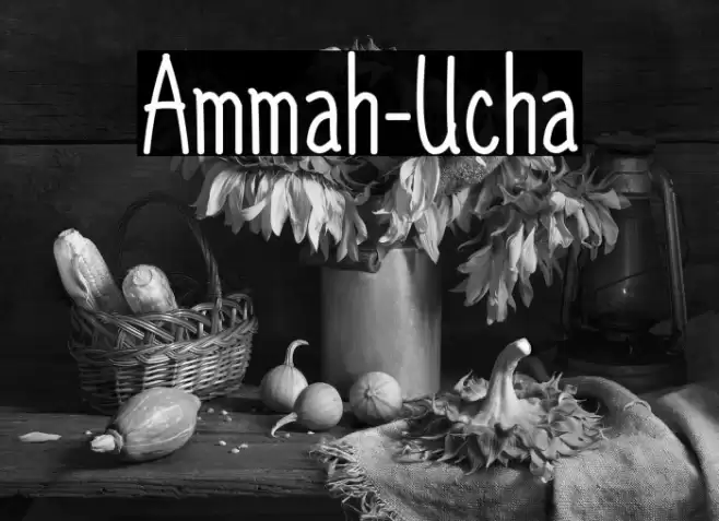 Ammah-Ucha Font examples
