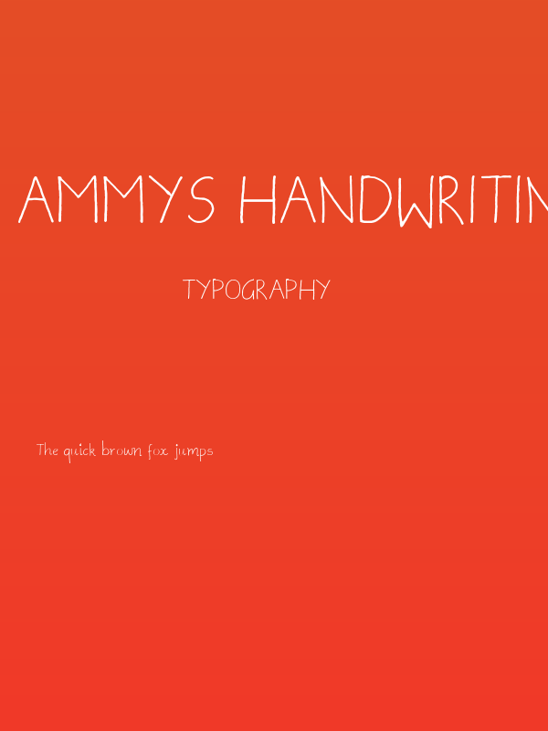 Ammys Handwriting Poster