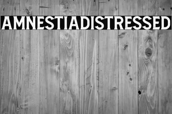 AmnestiaDistressed Font examples