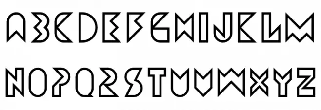 Amneziak Lined Bold Font Litere mari