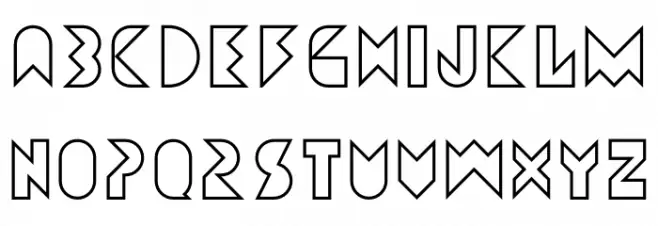Amneziak Lined Medium Font Litere mari