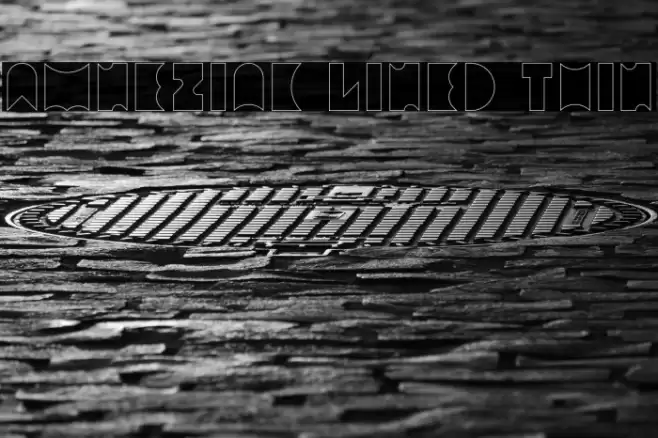 Amneziak Lined Thin Font examples