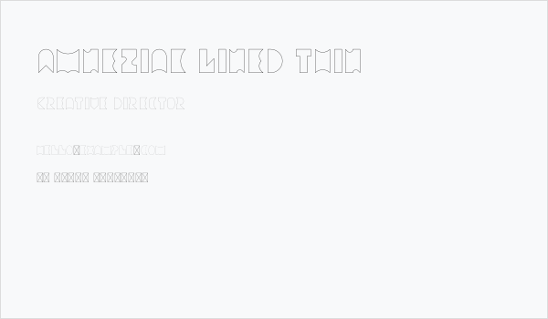 Amneziak Lined Thin Business Card