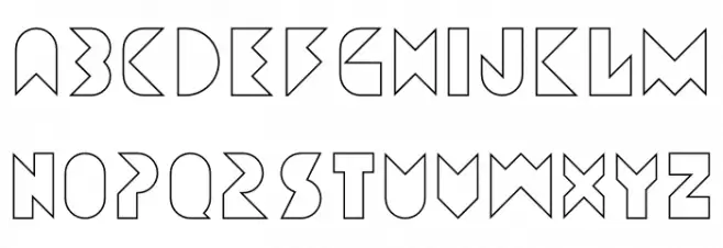 Amneziak Lined Font Litere mari