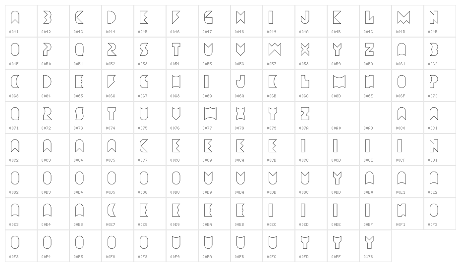 Amneziak Lined Character Map