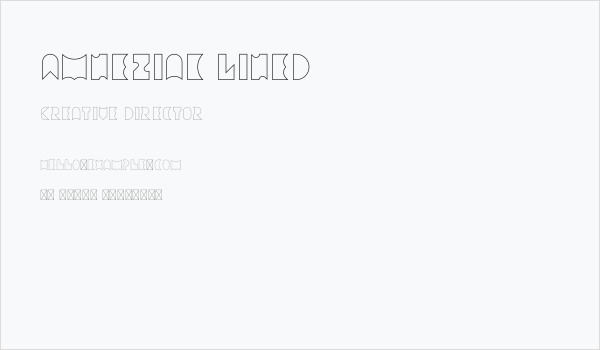 Amneziak Lined Business Card
