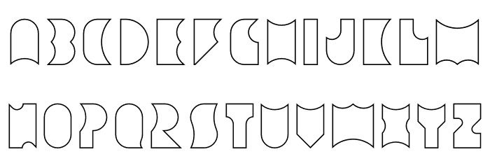 Amneziak Lined Font LOWERCASE