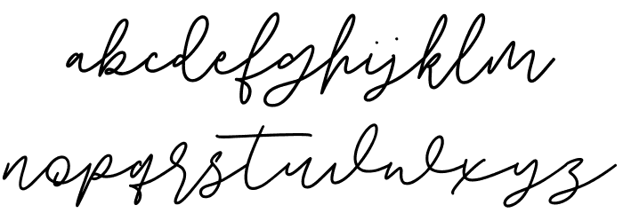 Amodia Charlote Free Font LOWERCASE