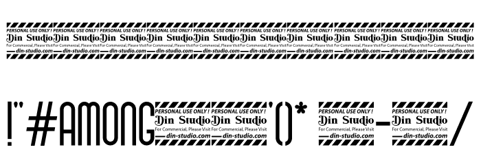 Among Personal Use Font OTHER CHARS