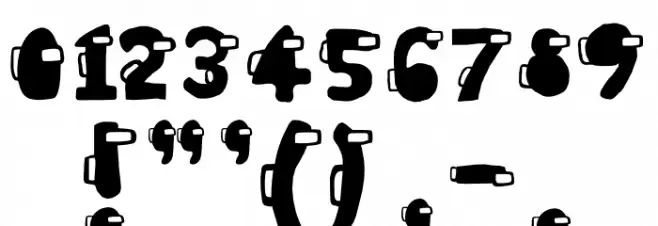 Among Us Filled フォント その他の文字