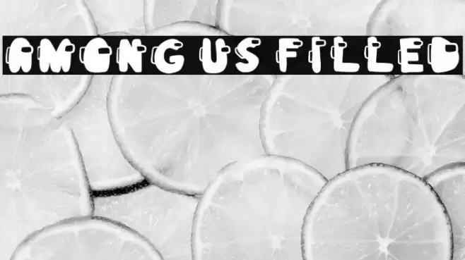 Among Us Filled フォント examples