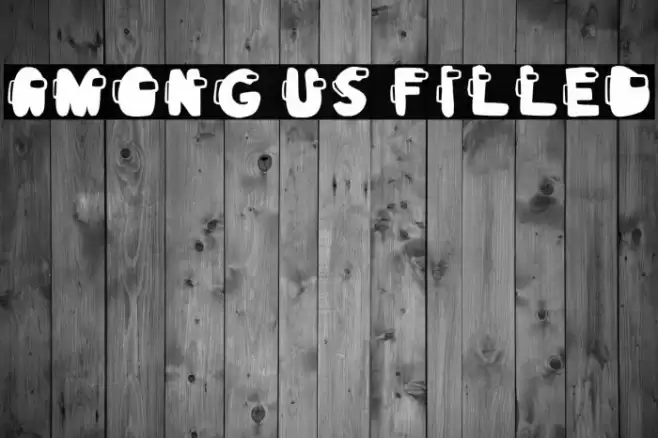 Among Us Filled フォント examples