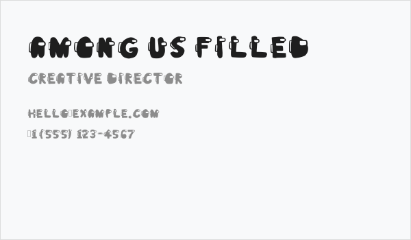 Among Us Filled Business Card