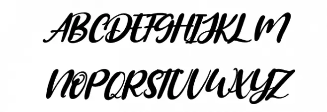 Amongh Sein Italic Schriftart Groß