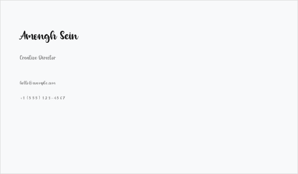 Amongh Sein Business Card