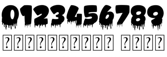 Amonk-Blood Font OTHER CHARS