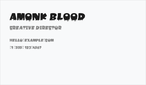 Amonk Blood Business Card