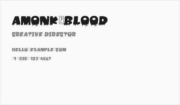 Amonk-Blood Business Card