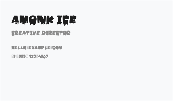 Amonk Ice Business Card