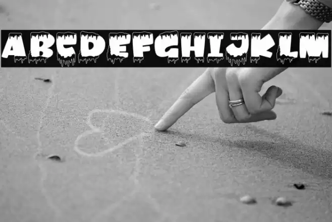 Amonk-Outline Font examples