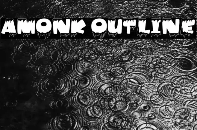 Amonk Outline Font examples