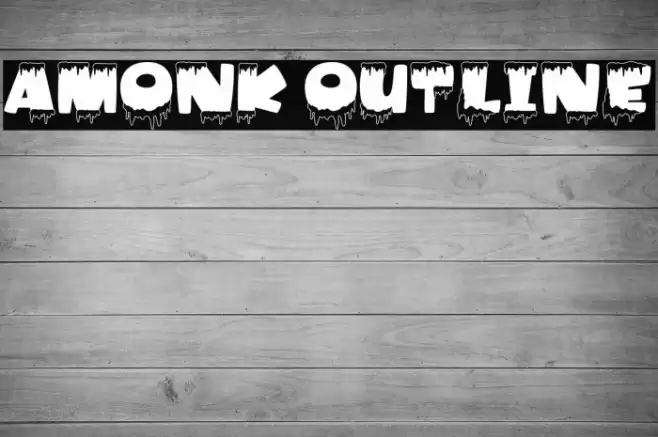 Amonk Outline Font examples