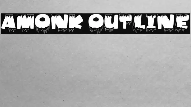 Amonk Outline Font examples