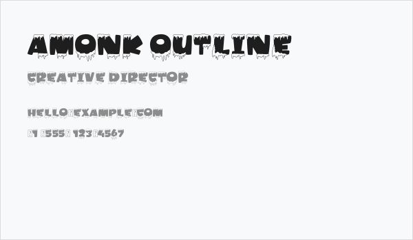 Amonk Outline Business Card