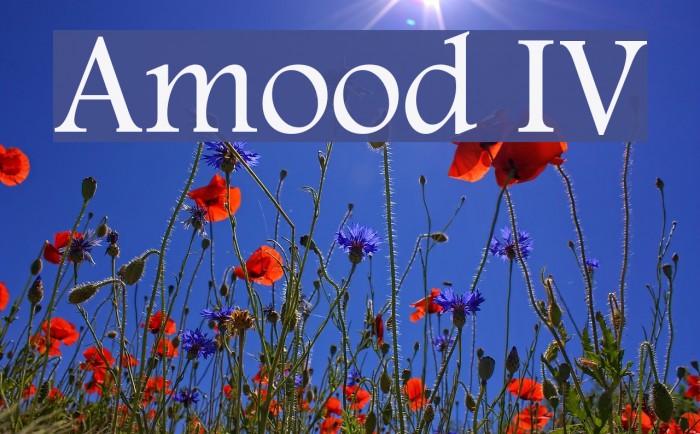 Amood IV Font examples