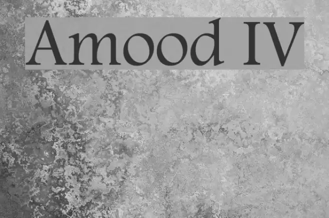 Amood IV Font examples
