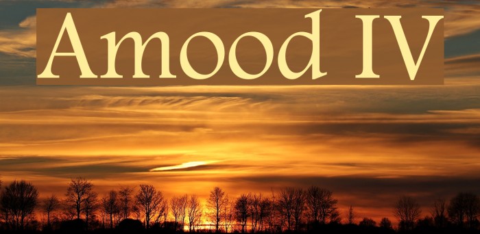 Amood IV Font examples
