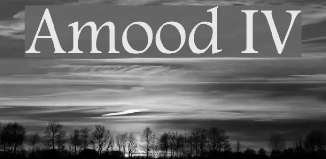 Amood IV Font examples