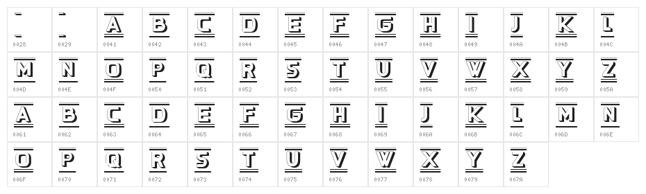 Amor Regular Character Map