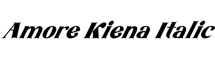 Amore Kiena Italic  नि: शुल्क फ़ॉन्ट्स डाउनलोड