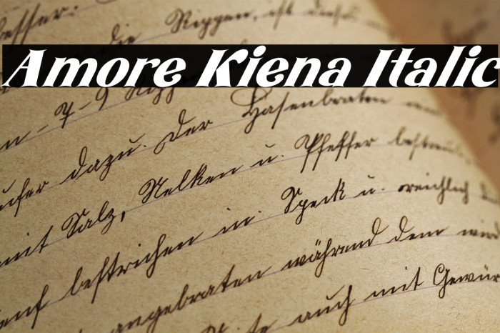 Amore Kiena Italic Example 1