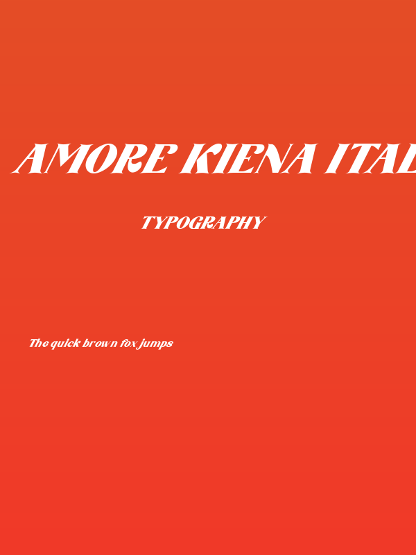 Amore Kiena Italic Poster