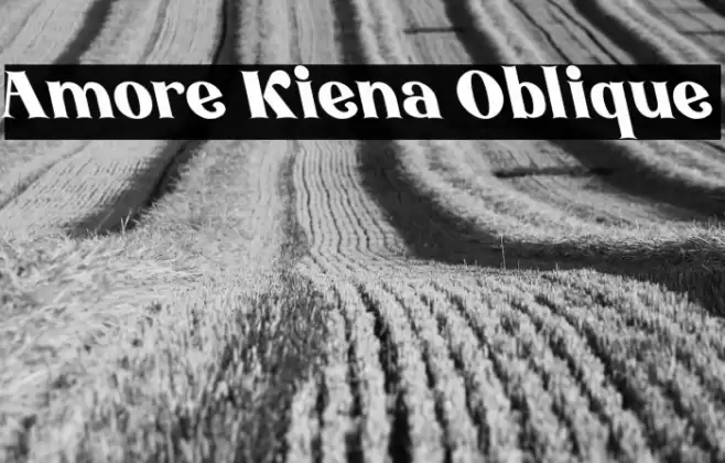 Amore Kiena Oblique Font examples