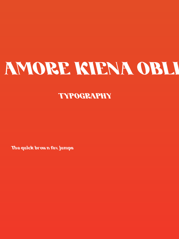 Amore Kiena Oblique Poster