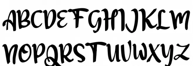 Amore Lettera フォント 大文字