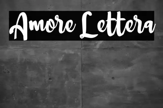 Amore Lettera Font examples