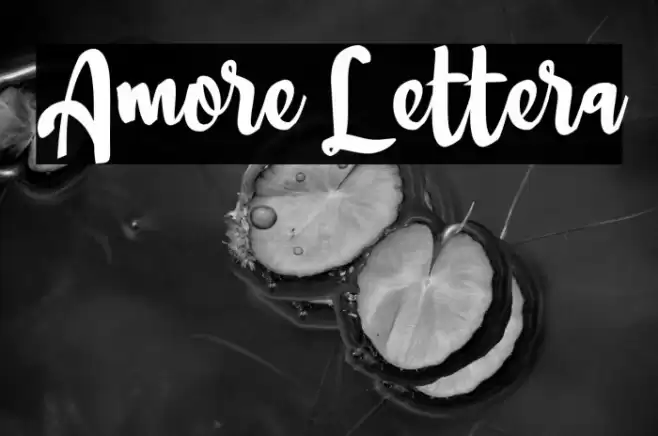 Amore Lettera Font examples