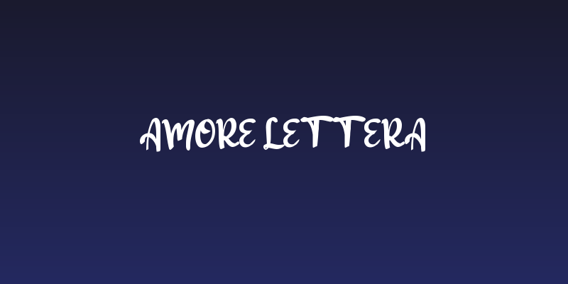 Amore Lettera Social Header