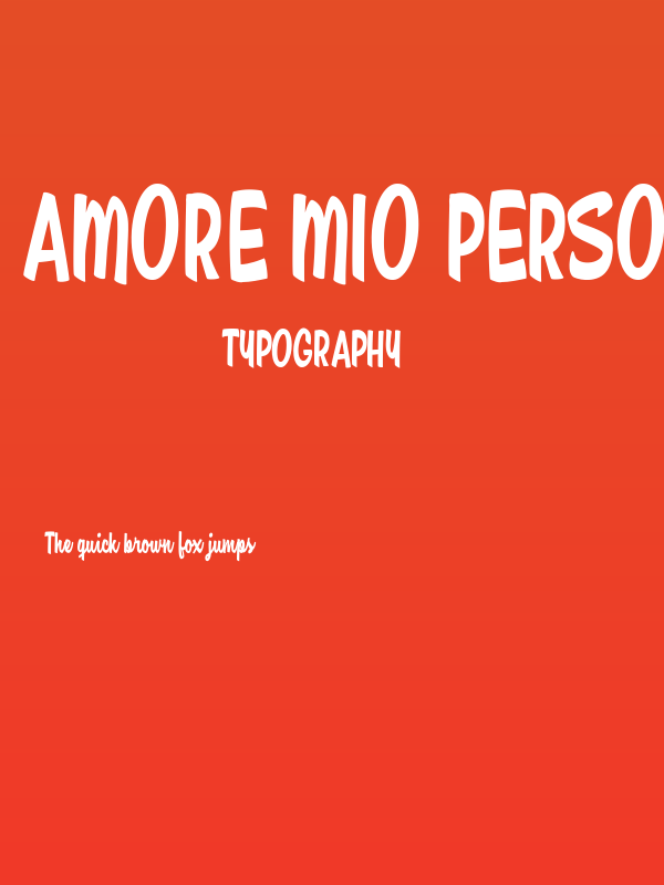 Amore Mio Personal Use  Poster